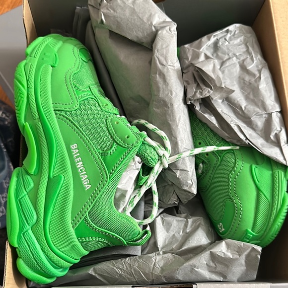 Balenciaga Green Chunky Sneakers
